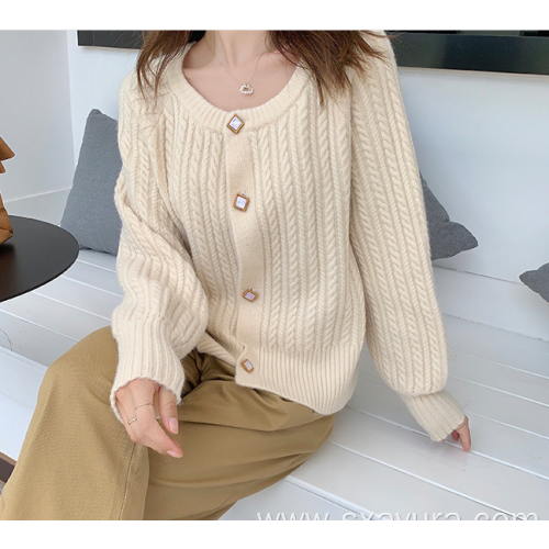 Female new literary retro knit sweater
